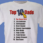 Top Ten Dads Personalized T-shirt